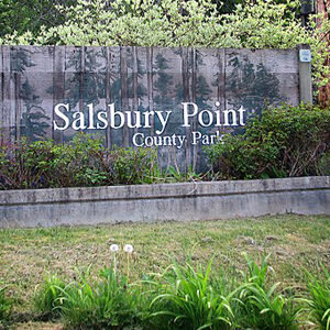 Salsbury Point County Park sign