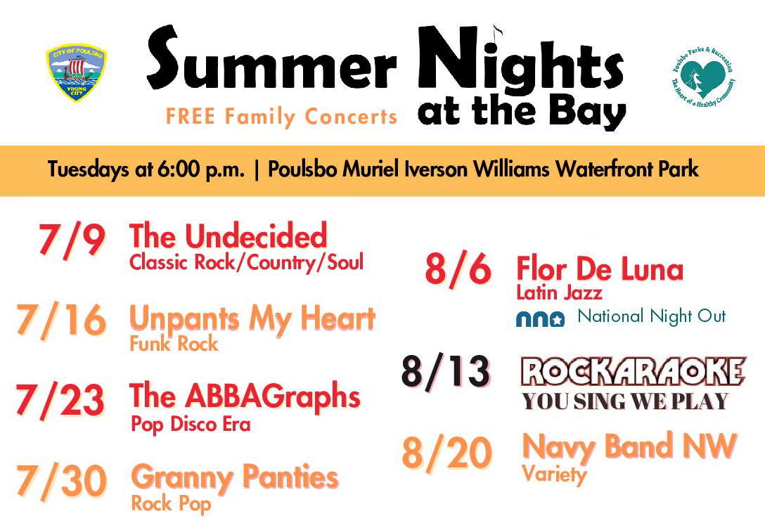 Summer Nights at the Bay Poulsbo Concert Series 2024