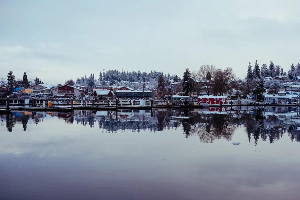 View of Poulsbo from the Port of Poulsbo
