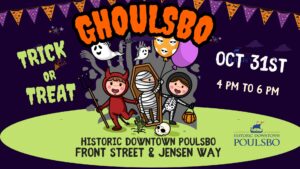 Ghoulsbo Halloween trick-or-treating in Poulsbo