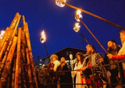 Julefest Bonfire in Muriel Iverson Waterfront Park in Poulsbo, WA. Photo by Shiloh Schroeder.