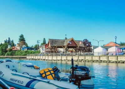 Dingy's tied up in the Port of Poulsbo during Liberty Bay Festival. Photo by Shiloh Schroeder.