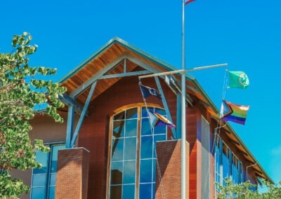 Poulsbo City Hall during June. Photo by Shiloh Schroeder.